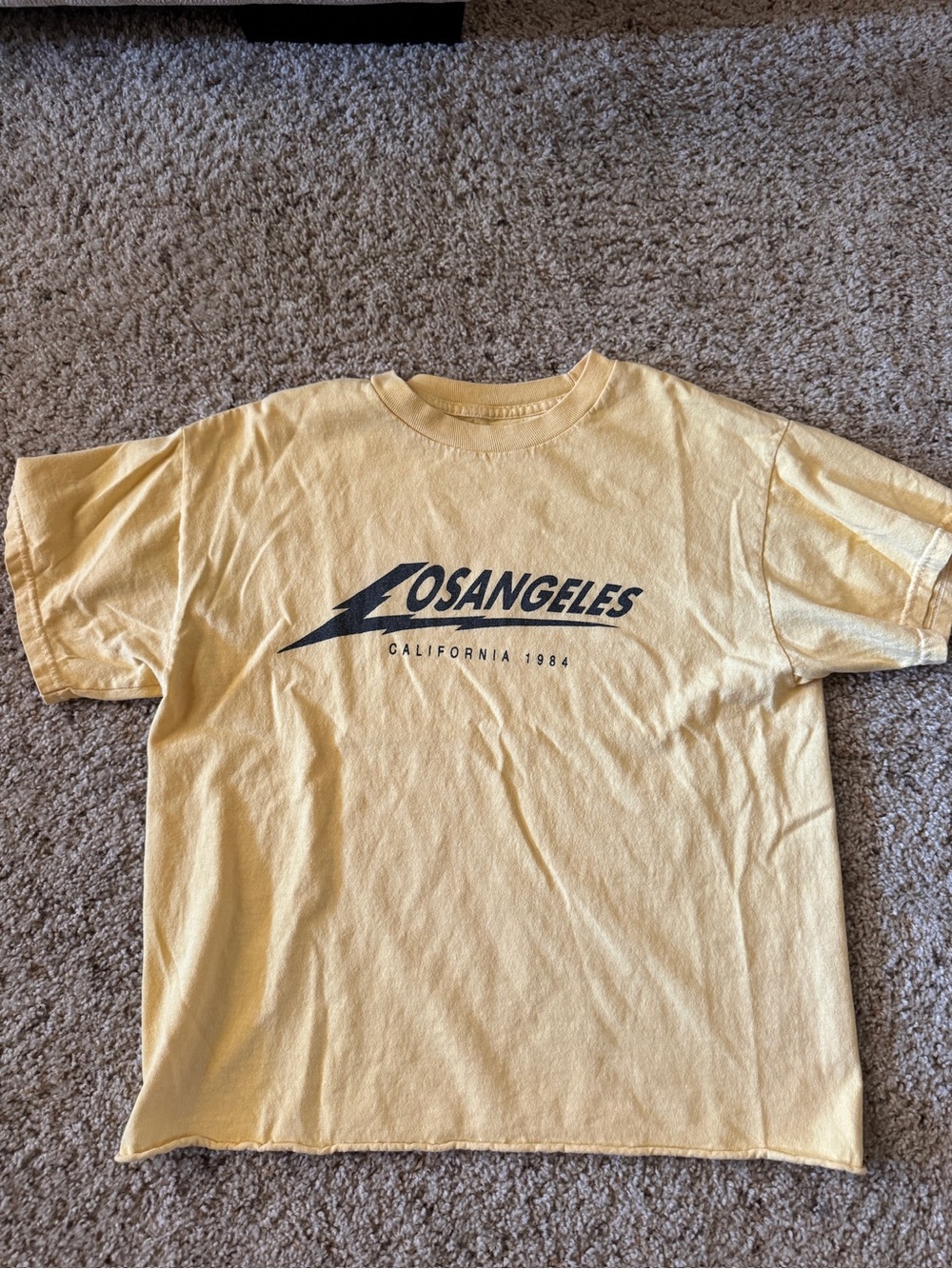 Brandy Melville Yellow Los Angeles Graphic Tee